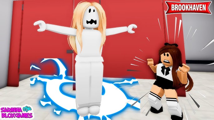 VIREI a MENINA FANTASMA com ESSE TRUQUE do BROOOKHAVEN RP (ROBLOX) Facecam  