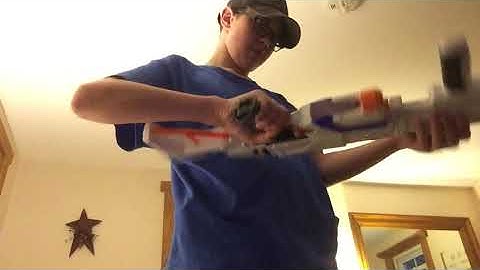 This is a mod guide for the nerf elite retaliator you will need the gun+barrel and a rubber band