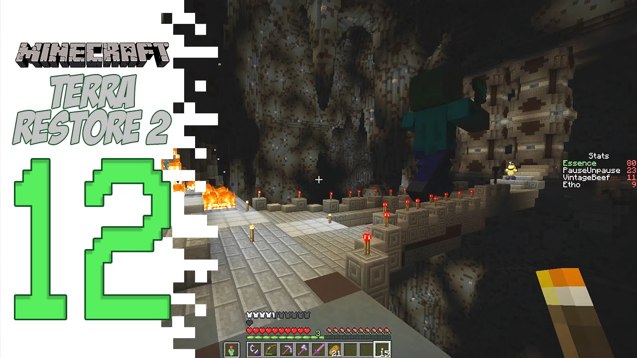 Minecraft Terra Restore 2 - EP12 - Run Etho! pause challenge