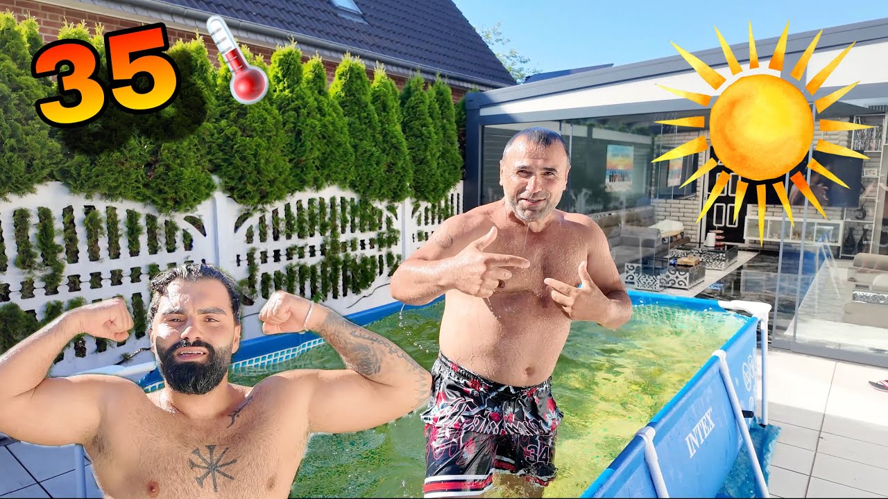 POOLAUFBAU & KOCHEN IM GARTEN | Rami.K X BasnasKüche 