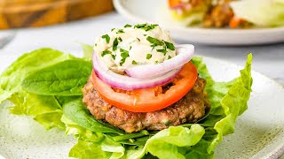 Keto Recipe - Easy Lamb Burgers with Tasty Low Carb Cucumber Cream (1g Carbs)