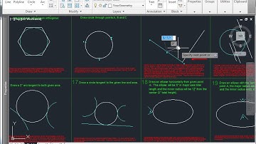 Geometry Exercises in AutoCAD