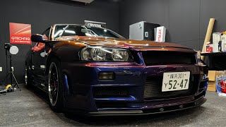 I Got My Midnight Purple 3 R34 Detailed and Ceramic Coated in Tokyo