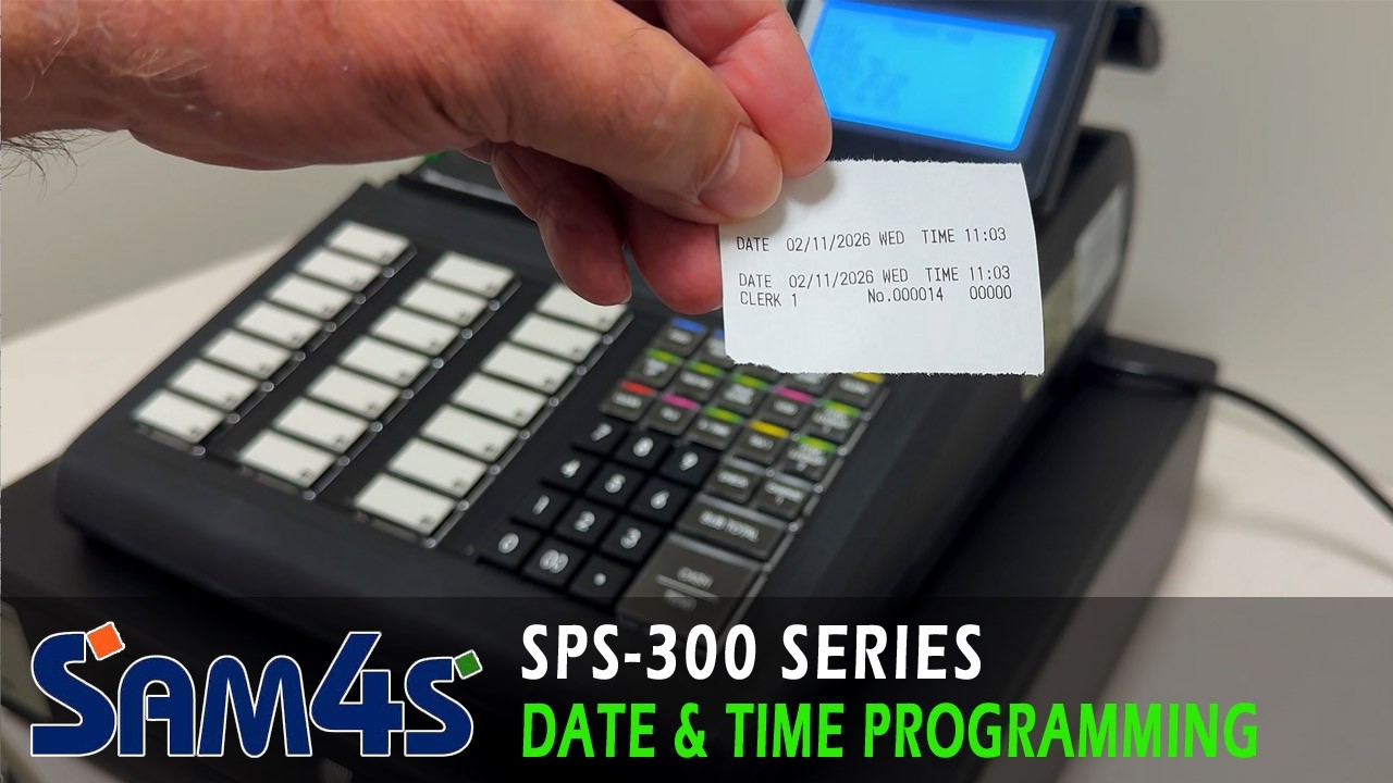 Sam4s SPS-300 Series Date & Time Programming