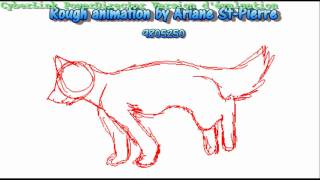 Rough Animation - Running wolf with bird