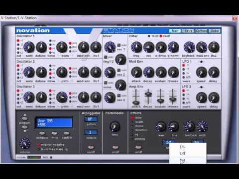 Big Punchy Bass Sound On Novation V Station Synth