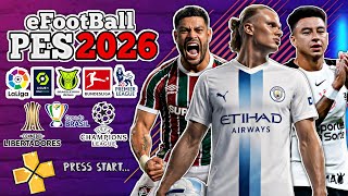 ✅ Novo eFootBall PES 2026 Versão 2 PPSSPP Download MEDIAFIRE LINK DIRETO Lite Gráficos HD Offline 🥵