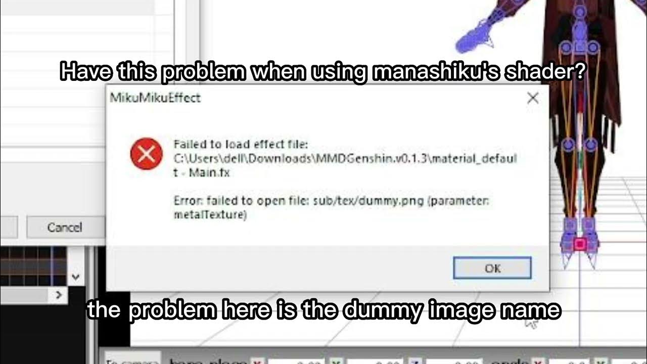 How to fix dummy error on manashiku shader genshin impact youtube