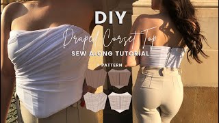 HOW TO MAKE A DRAPED CORSET + Pattern | DIY | Sewing Tutorial | Trendy Corset Top | HOUSE OF CB