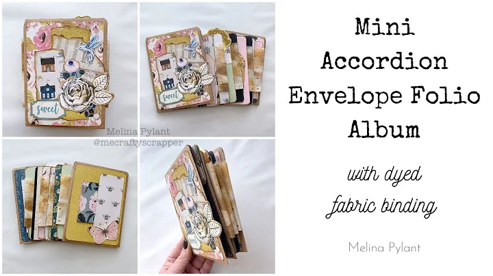 UNIQUE ENVELOPE FOLIO ALBUM with DYED FABRIC ACCOR...