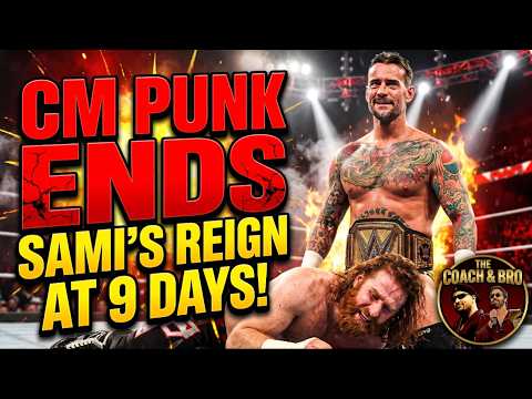 CM Punk Ends Sami's Title Reign + Roman No Shows on RAW | Coach and Bro July 8
