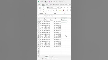How to separate date and time in excel