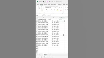 How to separate date and time in excel