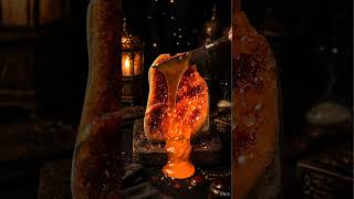 Satisfying Crystal Cutting ASMR | Smooth Lava Flow Effect 🔥 4K Relaxing Visual #asmr