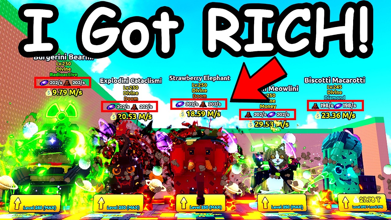 I STOLE RAREST MAGMA TRAIT Brainrots in Escape Tsunami...