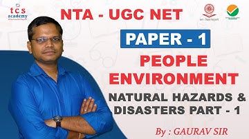 UGC NET JRF 2021 Preparation | Natural Hazards & Disasters Part 1 | UGC NET Paper 1 Online Class