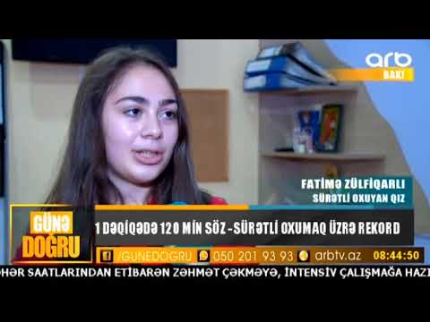 1 dəqiqəyə 120 min söz oxuyan qız - ARB TV