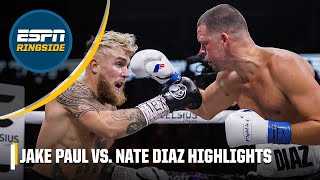 Famous Jake Paul vs. Nate Diaz HIGHLIGHTS (via DAZN on ESPN+ PPV) | ESPN Ringside Wealth