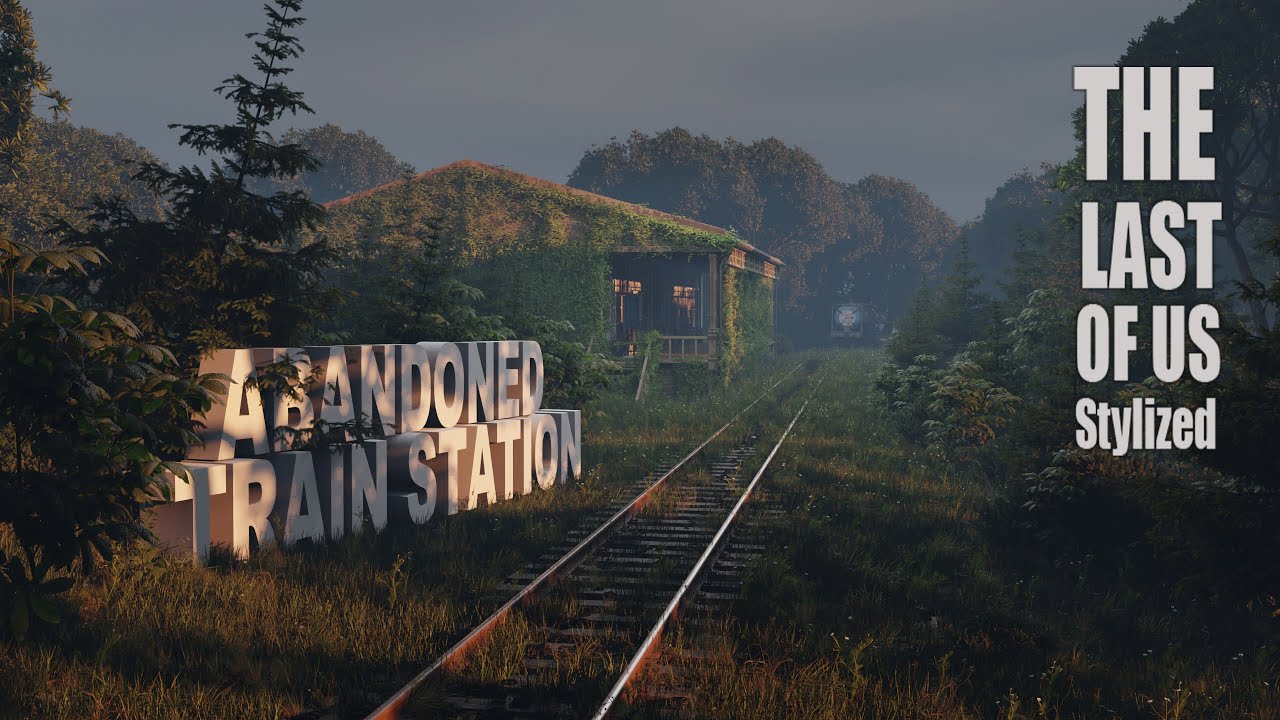 Abandoned Train Station in Blender 3.6 / Time Lapse /  
