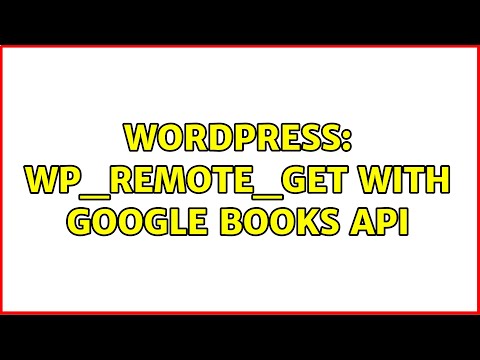 Wordpress: wp_remote_get with Google Books API
