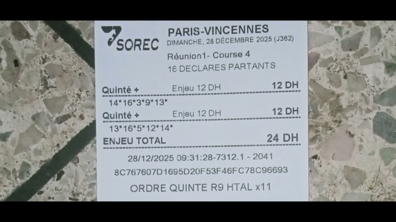 28/12/2025 @Result of Kante Quarte Terse