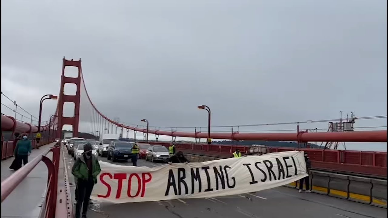 Around 50 anti-Israel protesters briefly shut down Golden Gate Bridge ...
