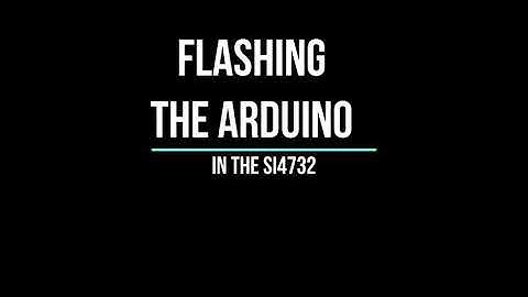 How I flashed the firmware on the SI4732