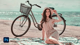 Soft Teal Color Grading Effect Photoshop -Photoshop Tutorial screenshot 5