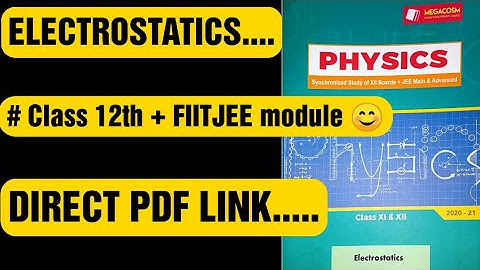 #fiitjeemodulespdf--Electrostatics|FIITJEE MATERIAL,#howisfiitjee