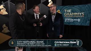 STEPHEN BARTON AND GORDY HAAB Checks In At The CNB "First Look" Cam At The 2024 GRAMMYs