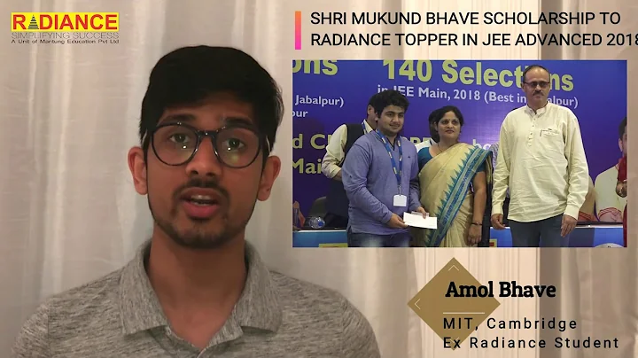 Shri Mukund Bhave Scholarship to Radiance Topper (...