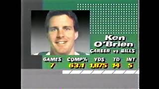 1988 Week 7 Buffalo Bills at New York Jets Monday Night Football plus Jim Kelly Show