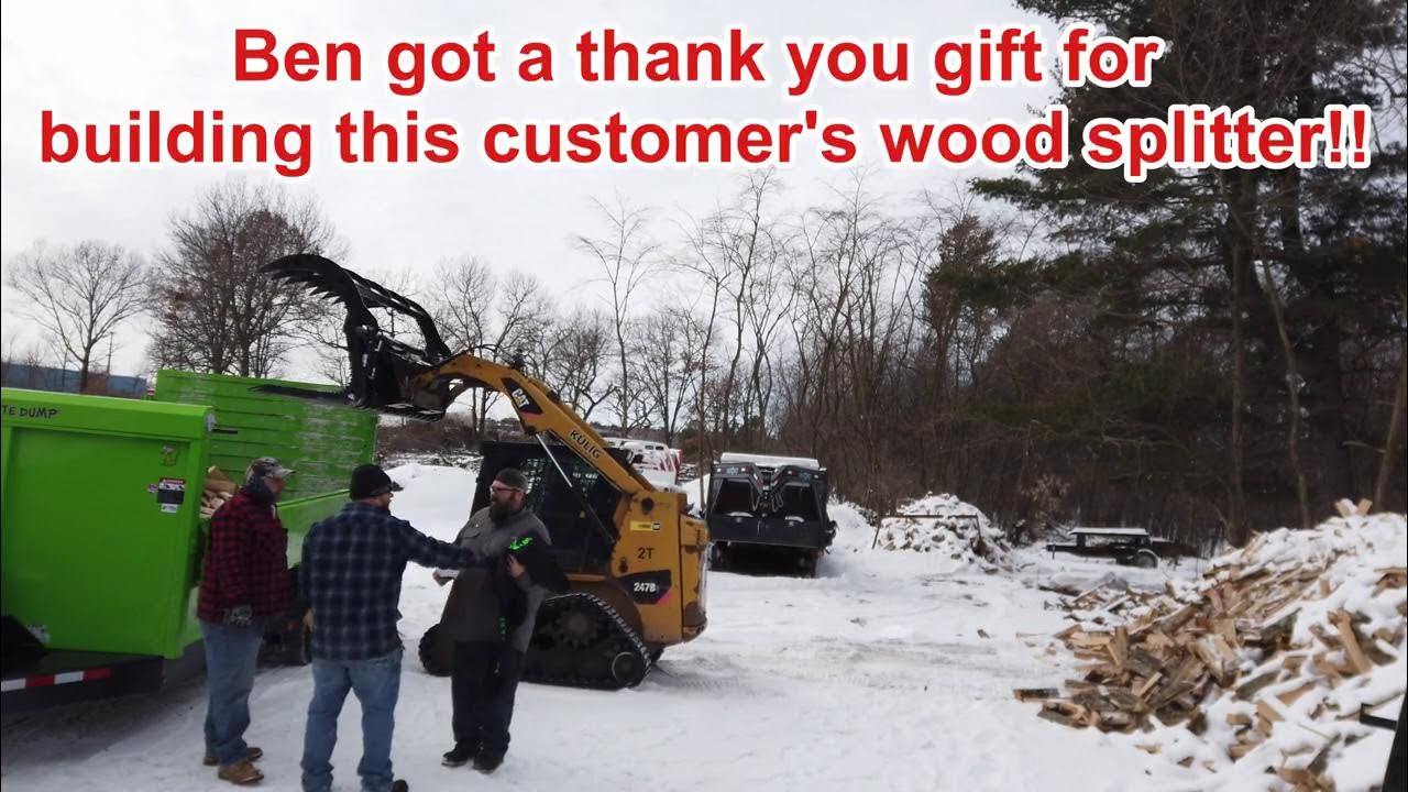 Load er up!! Bwise Ultimate dump + Cat Skidsteer + Grapple bucket= Fast firewood! YouTube