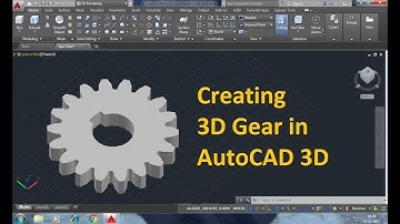 3D modelling of Spur Gear using AutoCAD