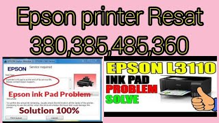 Epson printer 485,380 resaet | service Required | ink pad end of service life | by COPIER ZONE 112 views 1 year ago 4 minutes, 56 seconds