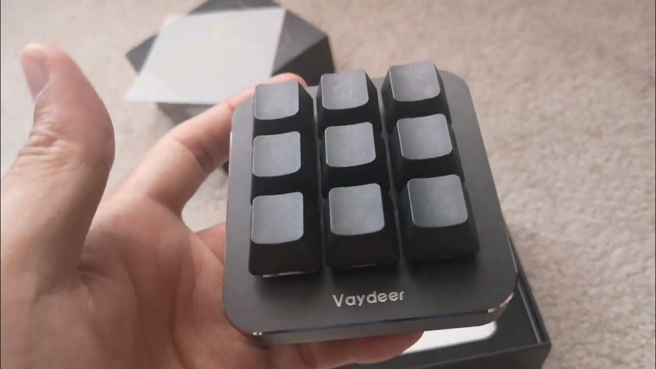 Vaydeer 9 Key Macro Keyboard Tutorial Deck