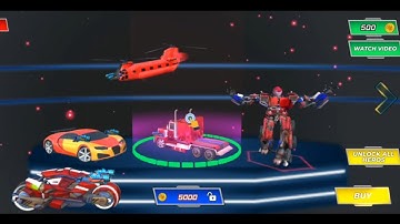 Grand Multi Robot Car Helicopter : Robot Game - Android iOS Gameplay