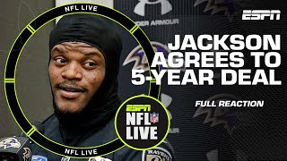 Lamar Jackson agrees to 5-year deal to remain with Baltimore Ravens | NFL Live