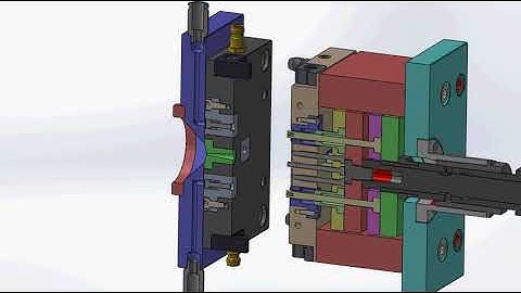 Injection mold - double ejection - animation