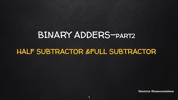 HALF SUBTRACTOR & FULL SUBTRACTOR