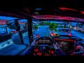 ASMR POV Truck Driving Scania R500 Denmark Local Trip Morning Drive 4k HD 