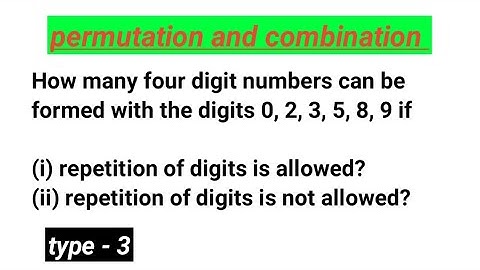 How many four digit numbers can be formed with the digits 0, 2, 3, 5, 8, 9 if(i) repetition of digit
