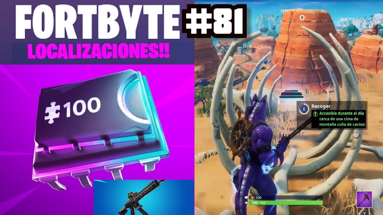 Fortbyte 81 - ACCESIBLE DURANTE EL DÍA CERCA DE UNA CIMA DE MONTAÑA CUÑA DE CACTUS - FORTNITE