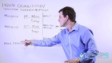 Molarity, Molality, and Mole Fraction