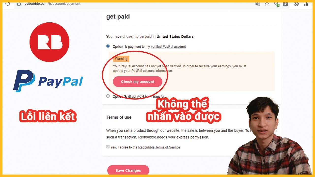 Fix lỗi Redbubble không thể liên kết với tài khoản Paypal và hướng dẫn  Redbubble từ A-Z II NS TRUNG