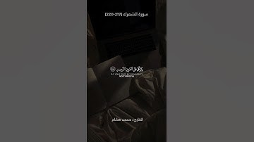 تلاوة من سورة الشعراء | القارئ محمد هشام 🤍🎧