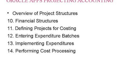Oracle Apps Project Accounting Online Training