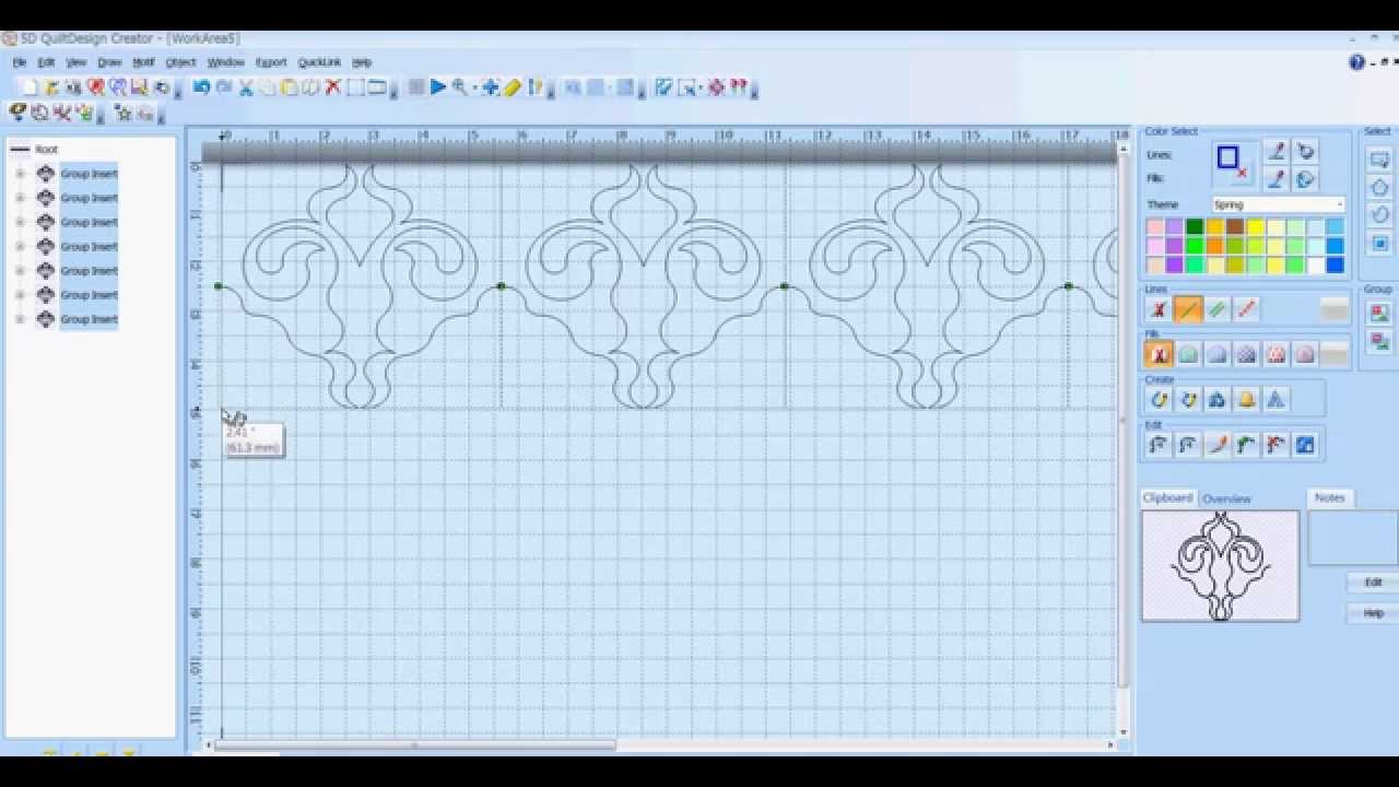 Tutorial 4 Vertical Nesting with 4D/5D Quilt Design Creator YouTube