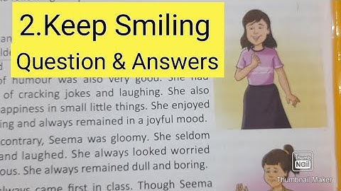 Class 4th || life skill { Moral Value } Heart & Mind || 2.Keep Smiling || Question & Answers