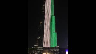 Dubai burj khalifa flags